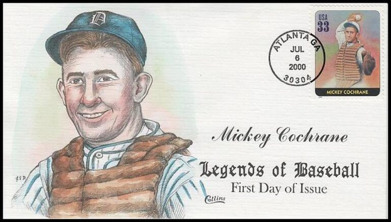 Mickey Cochrane, Legends of Baseball FDC