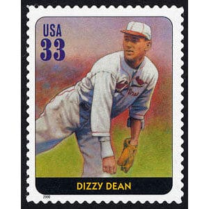 Dizzy Dean, Legends of Baseball U.S. Postage Stamp – 33¢