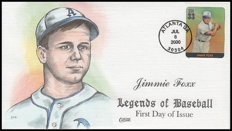 Jimmie Foxx, Legends of Baseball FDC