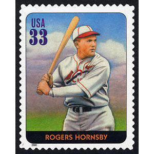 Rogers Hornsby, Legends of Baseball U.S. Postage Stamp – 33¢