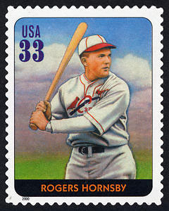 Rogers Hornsby, Legends of Baseball U.S. Postage Stamp – 33¢