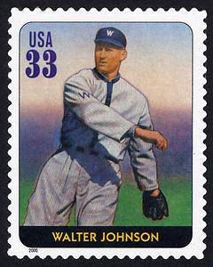 Walter Johnson, Legends of Baseball U.S. Postage Stamp – 33¢