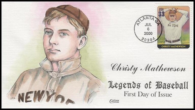 Christy Mathewson, Legends of Baseball FDC