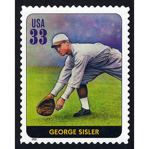 George Sisler, Legends of Baseball U.S. Postage Stamp – 33¢