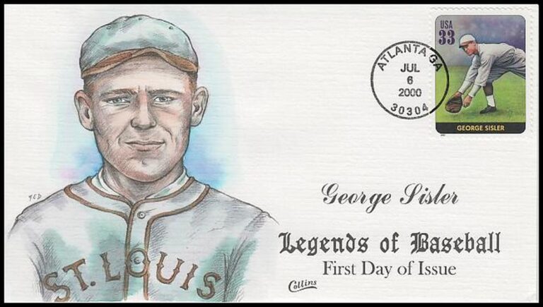 George Sisler, Legends of Baseball FDC