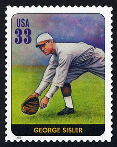 George Sisler, Legends of Baseball U.S. Postage Stamp – 33¢
