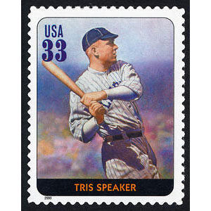 Tris Speaker, Legends of Baseball U.S. Postage Stamp – 33¢