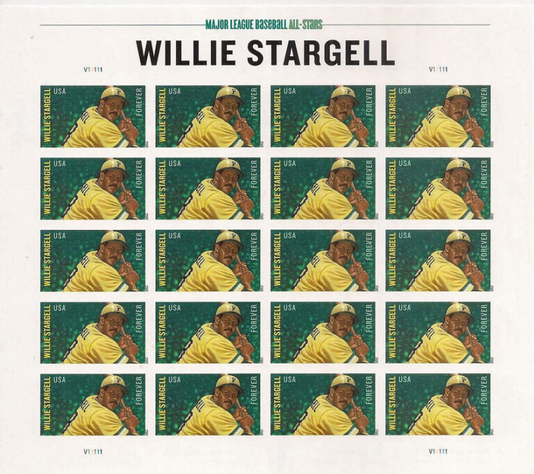 Willie Stargell, U.S. Postage Stamp Sheet