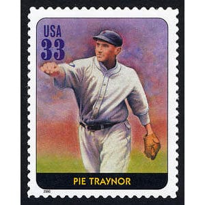 Pie Traynor, Legends of Baseball U.S. Postage Stamp – 33¢