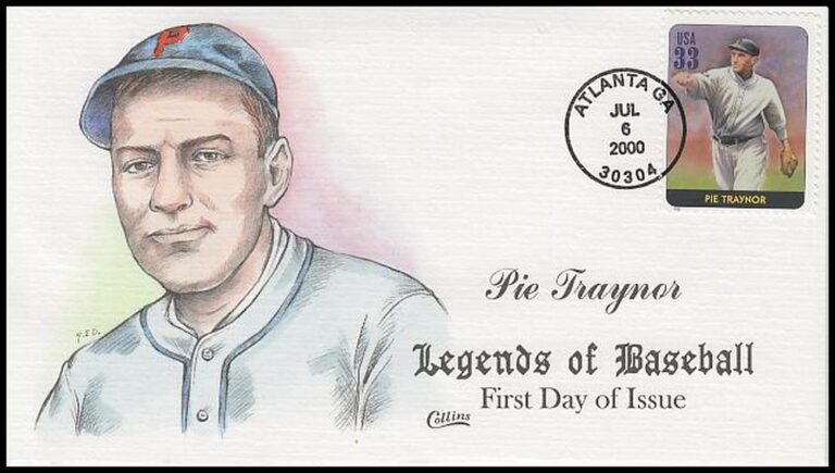 Pie Traynor, Legends of Baseball FDC