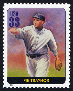 Pie Traynor, Legends of Baseball U.S. Postage Stamp – 33¢