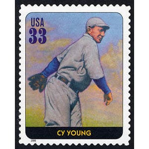 Cy Young, Legends of Baseball U.S. Postage Stamp – 33¢