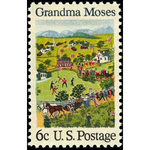 Grandma Moses Baseball Stamp Art - Twitter