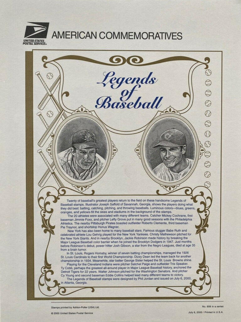 2000 33c Legends of Baseball: Honus Wagner for sale at Mystic Stamp Company