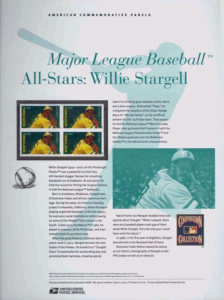 MLB All-Stars: Willie Stargell American Commemorative Panels of Stamps
