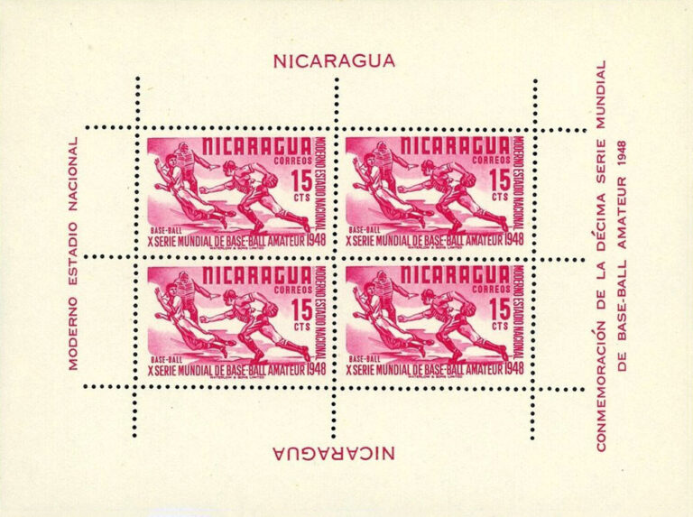 1949 Nicaragua – 10th World Series of Amateur Baseball – 15¢