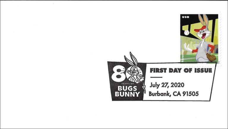 Baseball Bugs Bunny - USPS Postage Stamp FDC, 2020