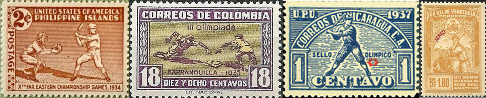 International Baseball Postage Stamps