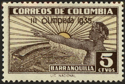 1935 Colombia – III Olimpiada, Olympic Greeting
