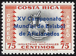 1961 Costa Rica – XV Campeonato Mundial de Beisbol de Aficionadas, 75¢
