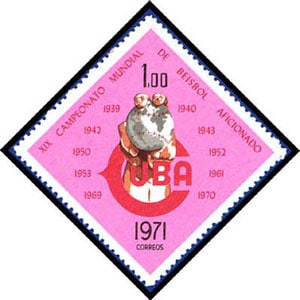 1971 Cuba – XIX Campeonato Mundial de Beisbol Aficionado, 1 peso