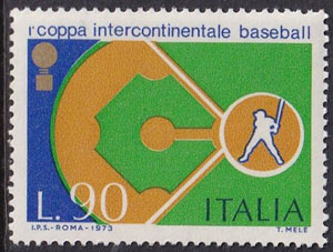 1973 Italy – 1st Coppa Intercontinentale Baseball, 90 lire