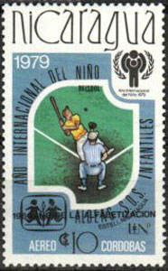 1980 Nicaragua – International Year of the Child (overprinted: alfabetizacion)