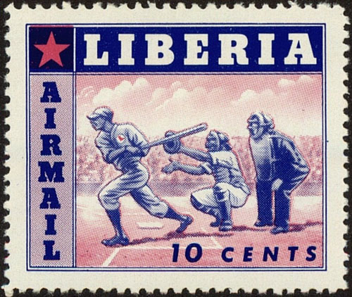 1955 Liberia – Sports featuring Baseball