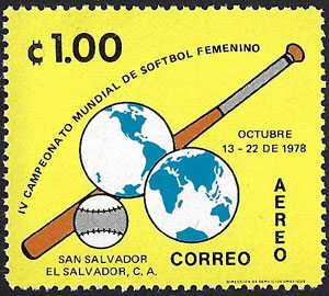 1978 El Salvador – IV Campeonato Mundial de Softbol Feminino – ₡1