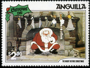 1981 Anguilla – The Night Before Christmas with Baseball Gifts