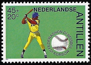 1984 Netherlands – 50 Years Curacao Baseball Federation, 45 + 20¢