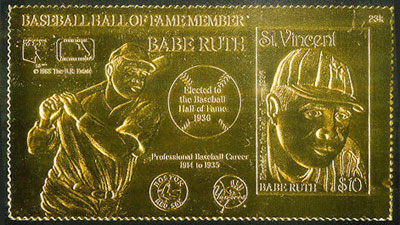 1988 St. Vincent – Babe Ruth on Gold Foil