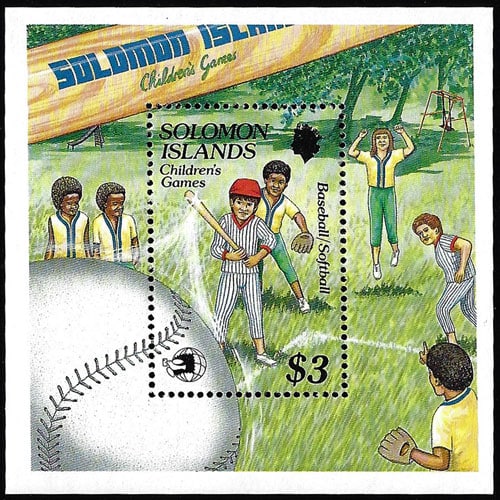 1989 Solomon Islands – Children's Games, baseball/softball