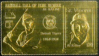 1989 St. Vincent – Al Kaline on Gold Foil