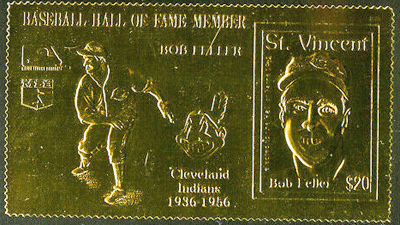 1989 St. Vincent – Bob Feller on Gold Foil