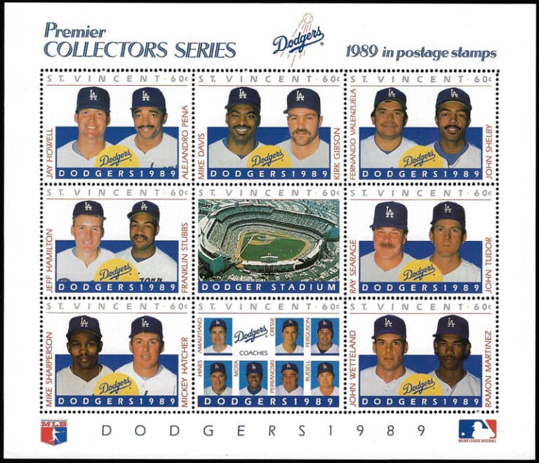 1989 St. Vincent – Premier Collectors Series, Los Angeles Dodgers, Sheet 1