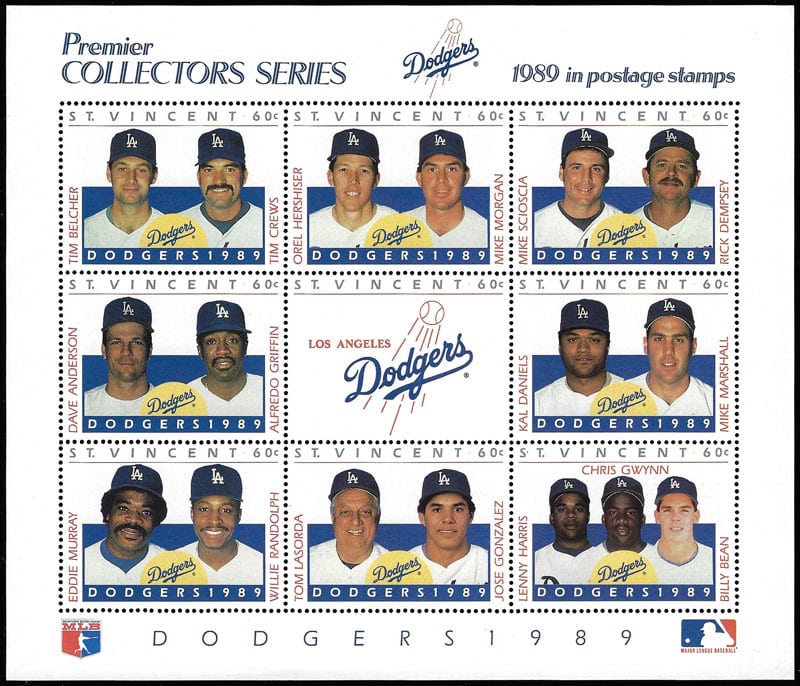 1989 St. Vincent – Premier Collectors Series, Los Angeles Dodgers, Sheet 2