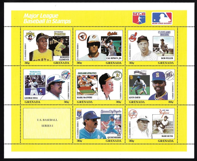 1990 Grenada – MLB in Stamps without Pete Rose