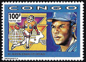 1991 Congo – Bo Jackson Baseball & Football