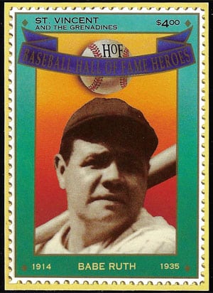 1992 St. Vincent – Hall of Fame Heroes, Babe Ruth