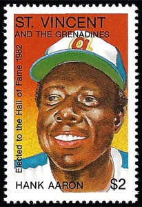 1992 St. Vincent – Elected to the Hall of Fame, Hank Aaron