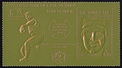 1992 St. Vincent – Elected to the Hall of Fame, Tom Seaver, 23k Gold