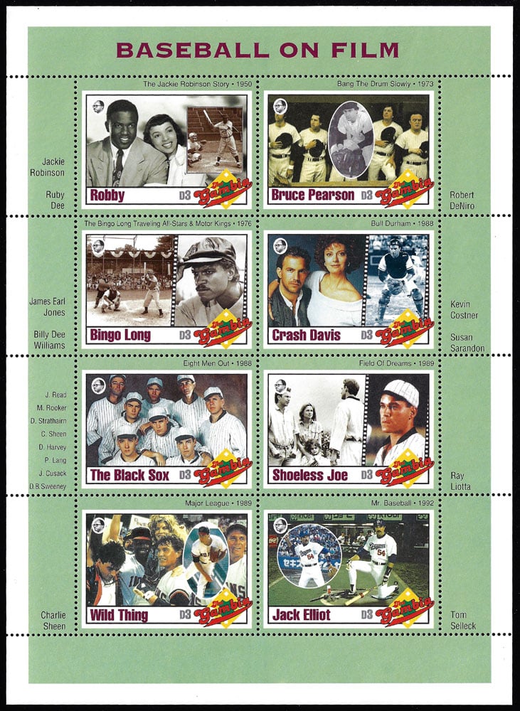 1993 Gambia – Baseball on Film, Sheet 2