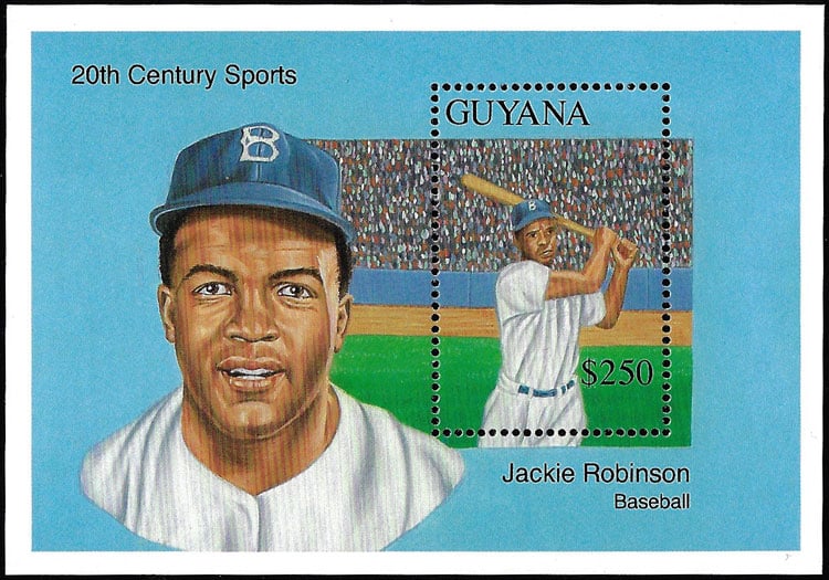 1993 Guyana – 20th Century Sports with Jackie Robinson