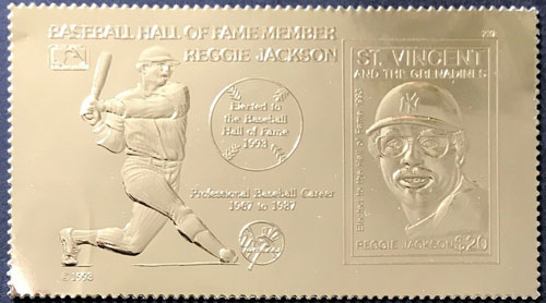 1993 St. Vincent – Reggie Jackson Elected to the Hall of Fame, 23k Gold