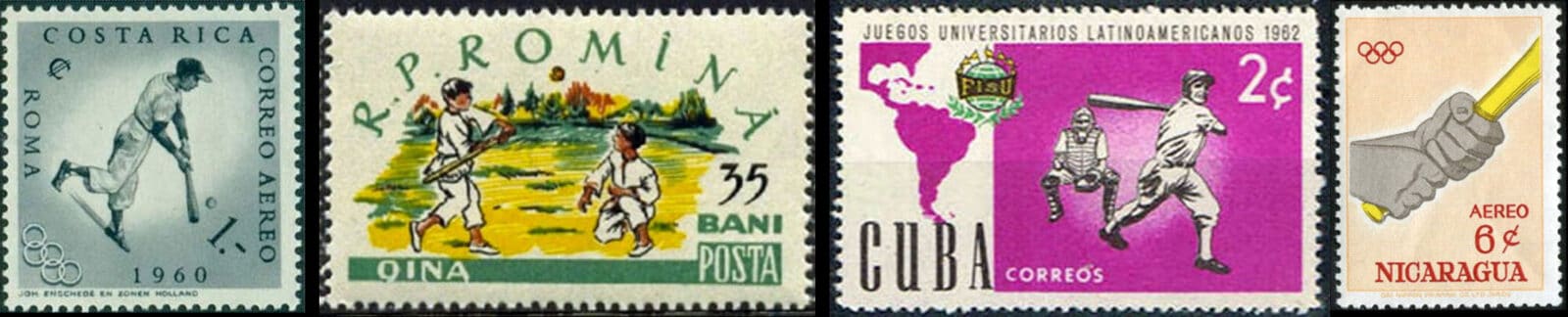 International Baseball Postage Stamps (1960 to 1969)