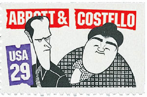 1991 Abbott & Costello Postage Stamp