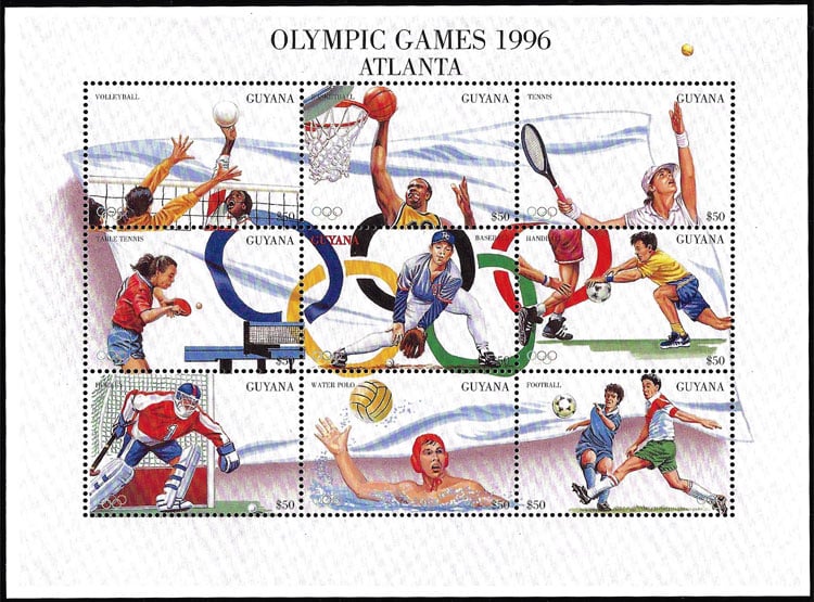 1996 Guyana – Olympic Games in Atlanta Souvenir Sheet