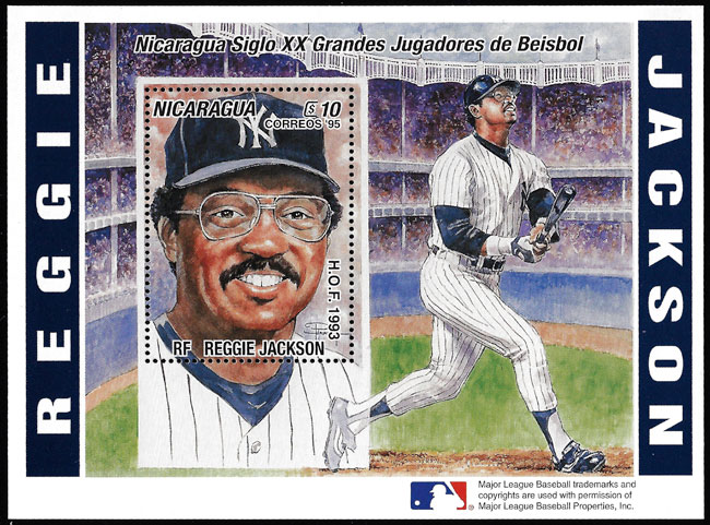 1996 Nicaragua – Century's Great Baseball Players, Reggie Jackson