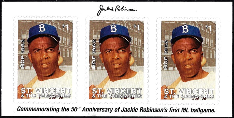 1997 St. Vincent – Commemorating the 50th Anniversary of Jackie Robinson's First Major League Game